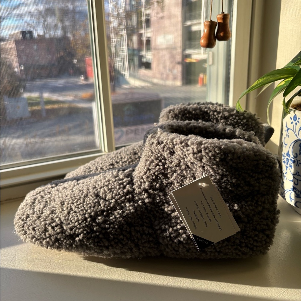 UGG Charcoal Women's Plush Slippers